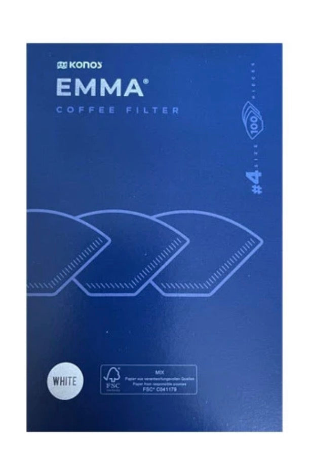 Kono Emma No 4 Filter Papers  - Bleached - Pack of 100 (Copy)