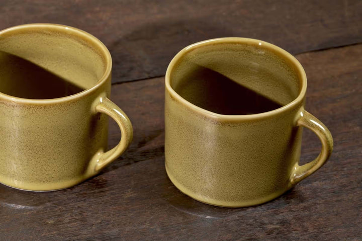 Nkuku Kalini Mugs - Green - Small (Set of 2)