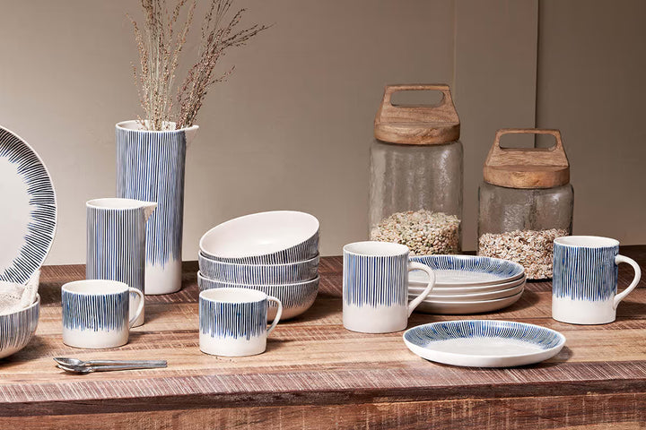 Nkuku Karuma Ceramic Mug- Blue - Small (Set of 2)