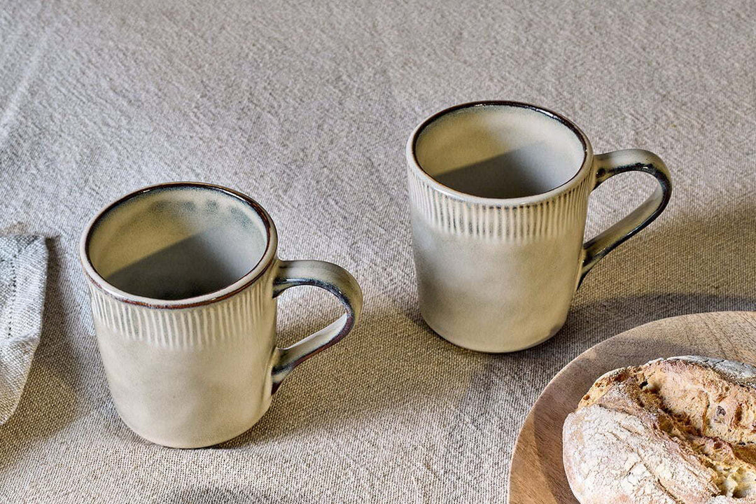 Nkuku Malia Large Mug Cream (set of 2)