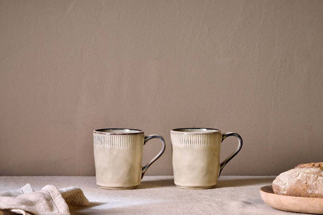 Nkuku Malia Large Mug Cream (set of 2)