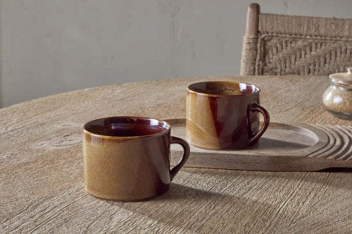 Nkuku Naav Mugs - Mustard - Larget (set of two)