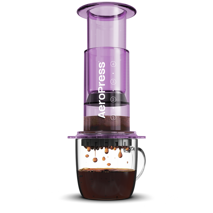 Aeropress Clear Coffee Brewer in Purple