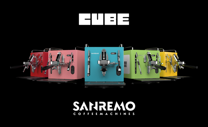 san remo cube domestic espresso machines in colour