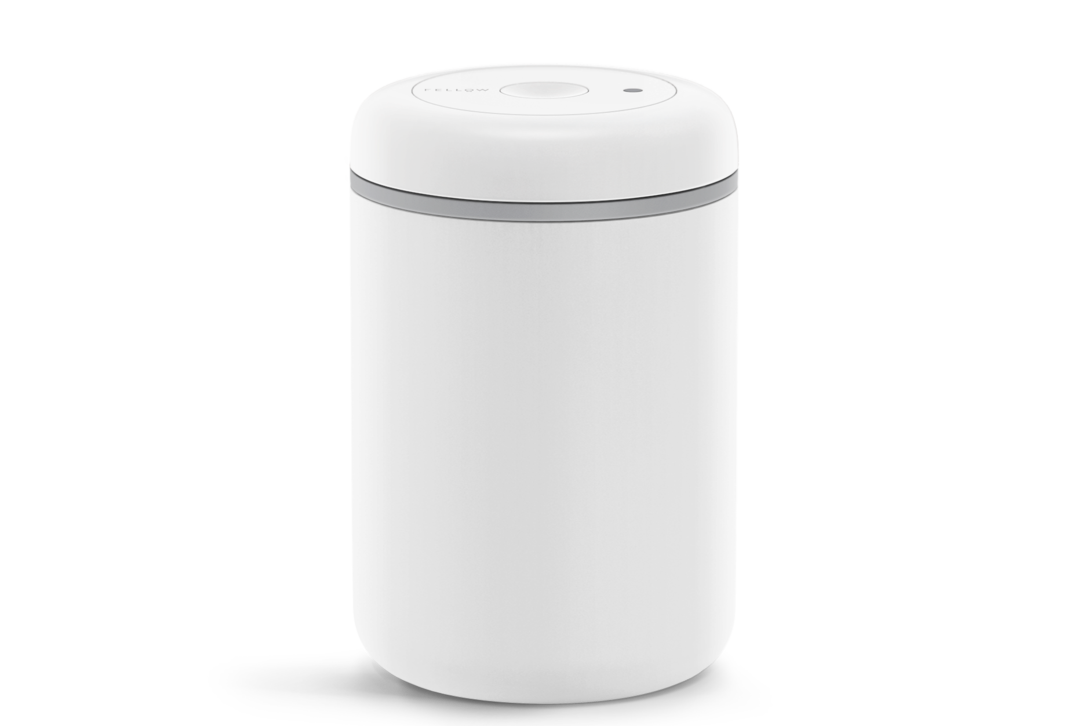 Fellow Atmos Vacuum Coffee Canister in White